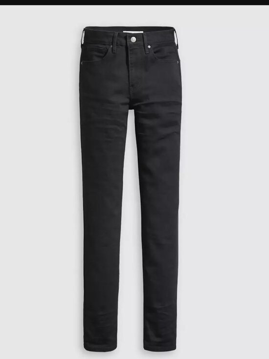 Levi's 724 High Rise Straight Soft Black Jeans Women's 28 Sz 6/S - Picture 2 of 7